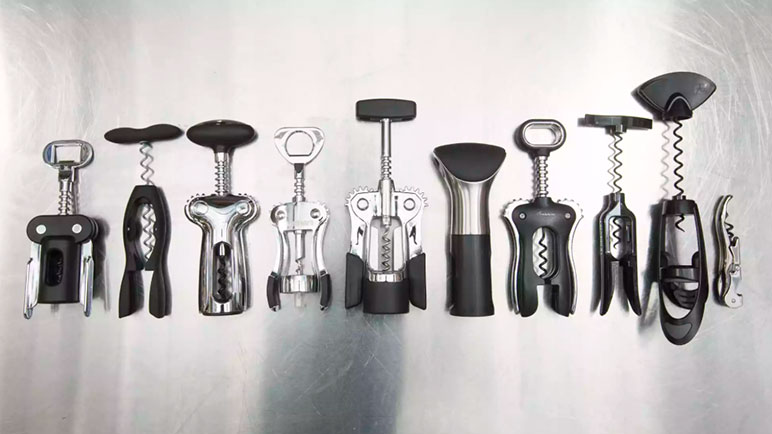 Variety of different corkscrews